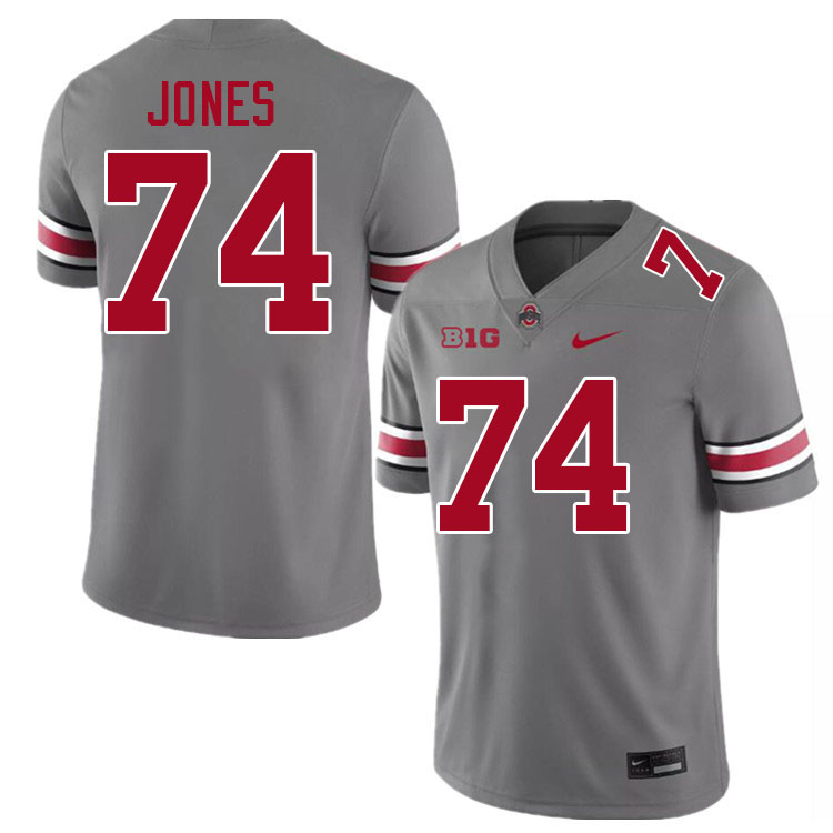 Jamarco Jones Ohio State Buckeyes Jersey College Football Uniforms-Grey